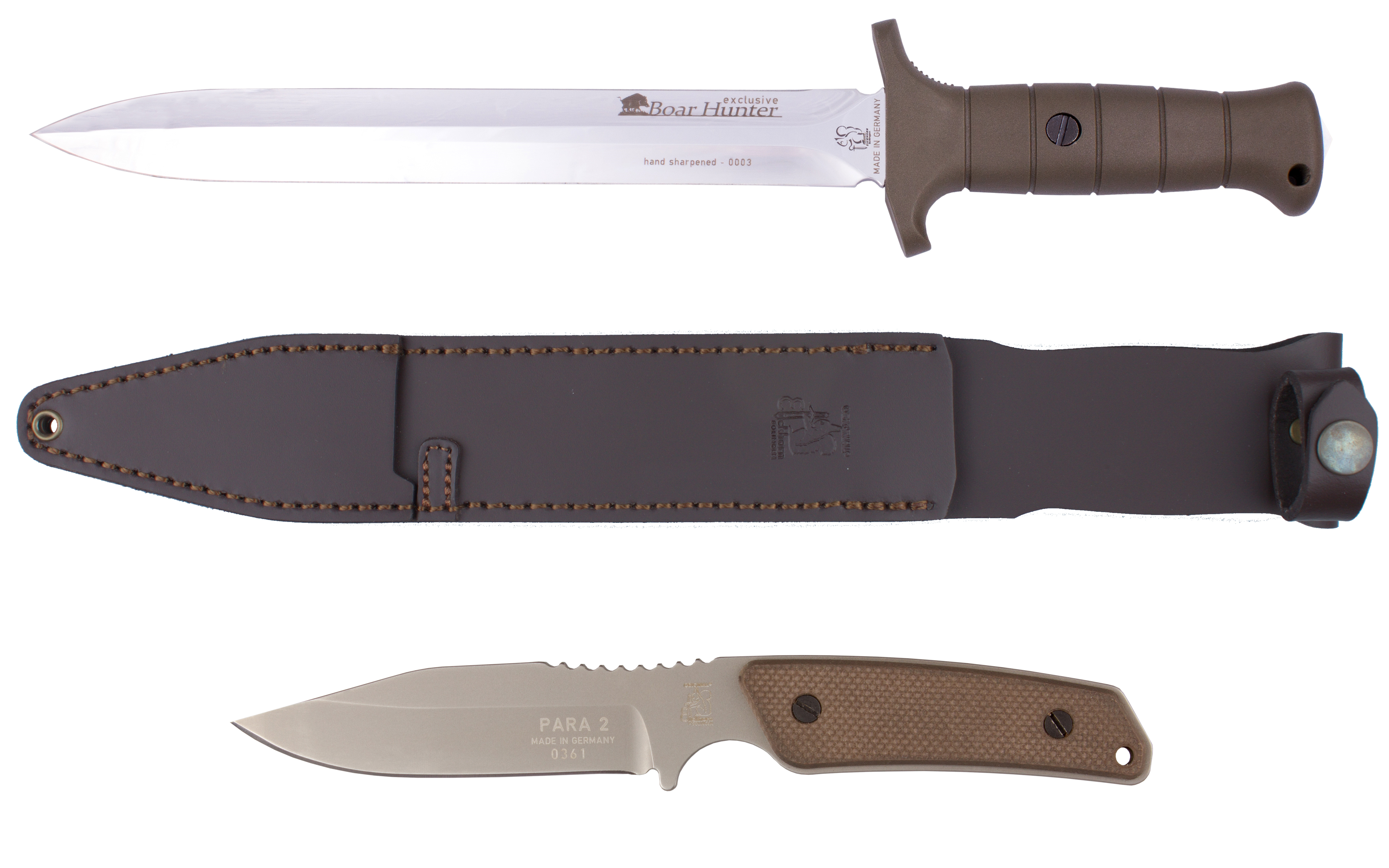 Boar Hunter & Waidbesteck Jagdmesser Set